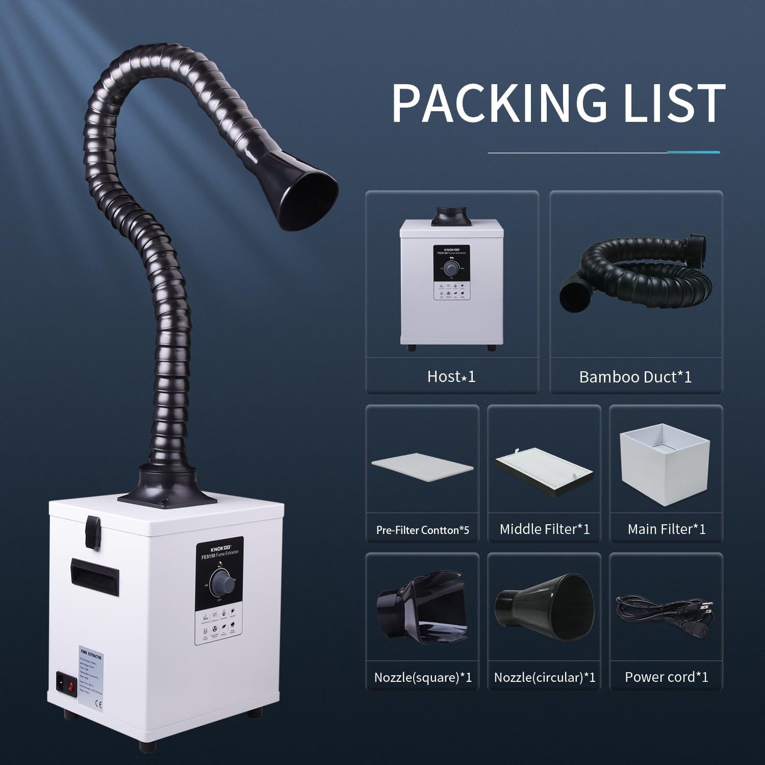 3D Printing Industrial - KNOKOO FES150 Estrattore di Fumi Laser
