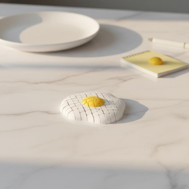 3D Printing Food - Giocattolo Antistress a Forma di Omelette