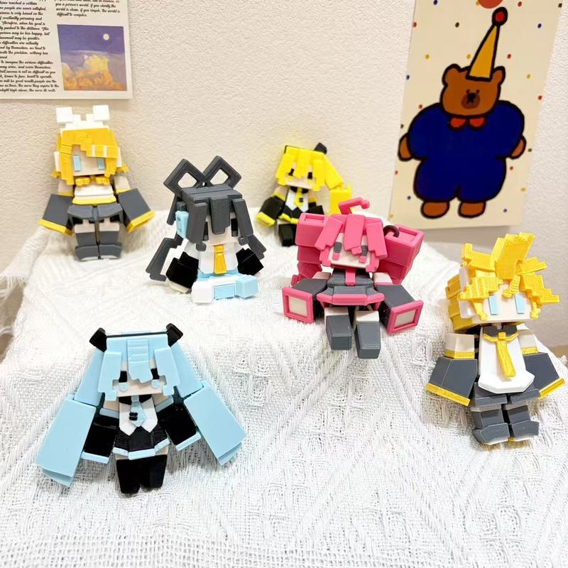 3D Printing Examples - Portachiavi 3D Stampato di Hatsune Miku,