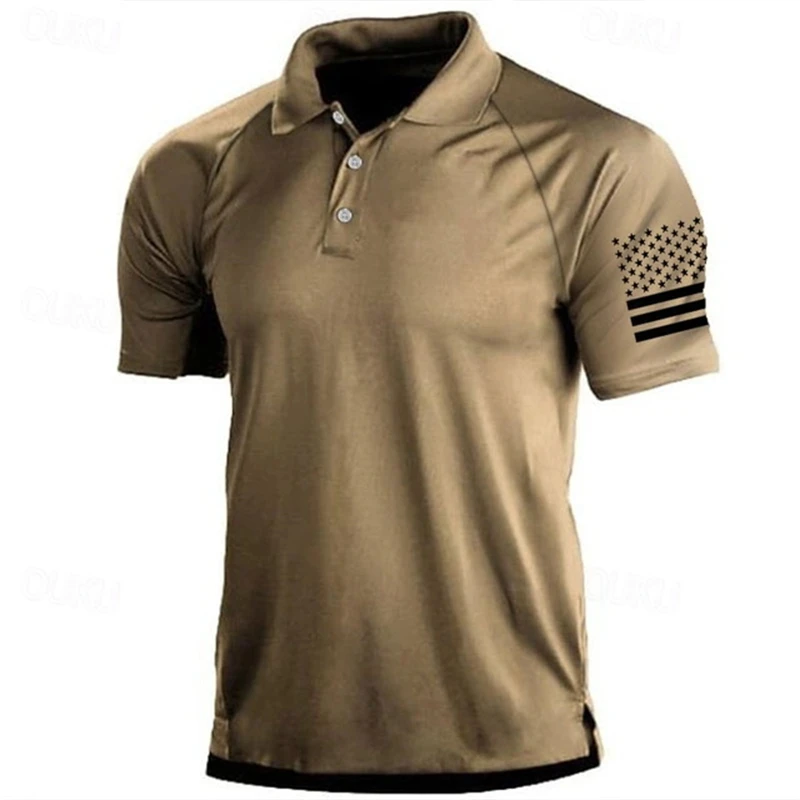 3D Printing Usa - Polo con stampa 3D della bandiera