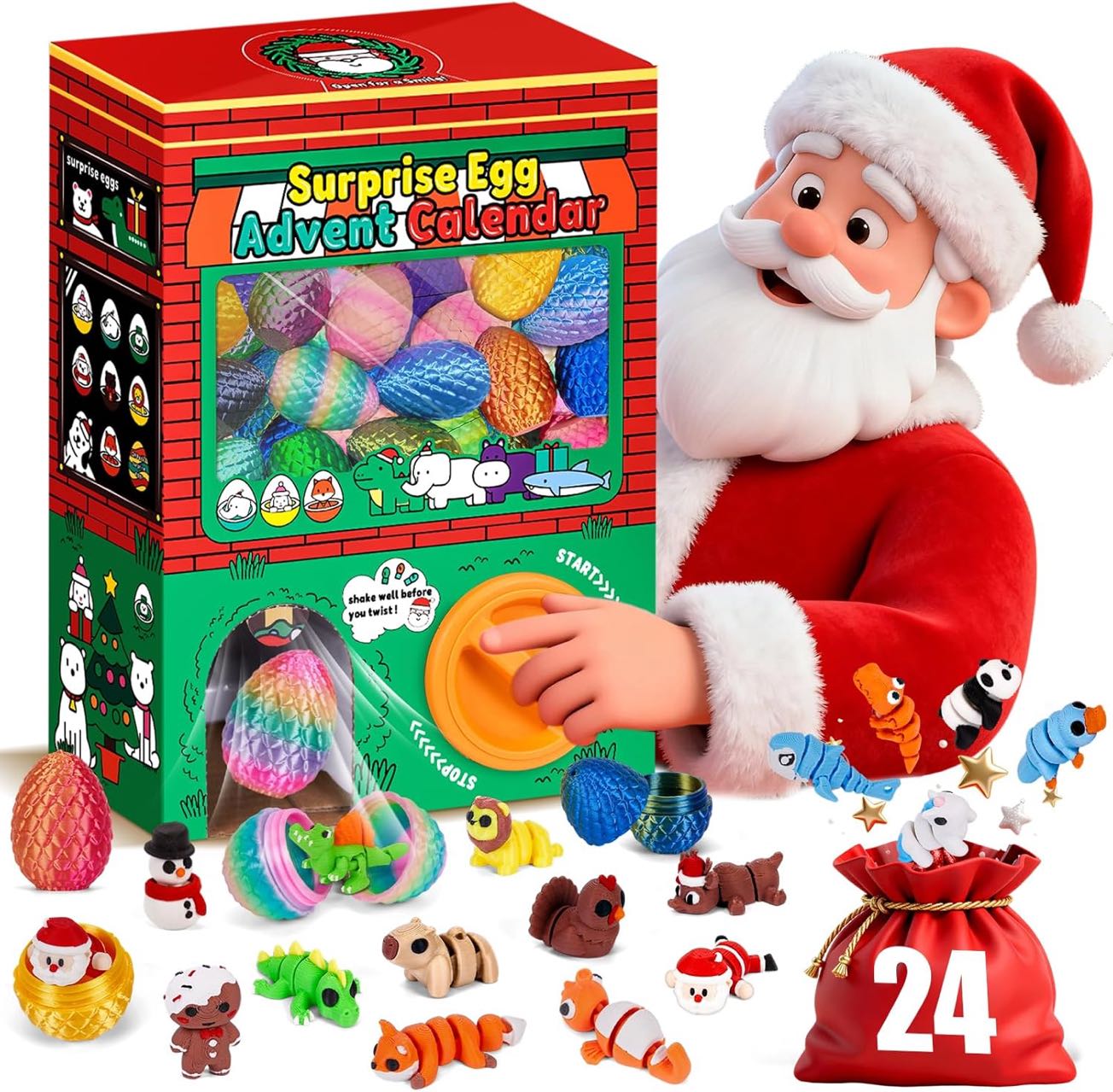 3D Printing Fidget Toys - 24 Pezzi Uova Sorpresa Stampate in