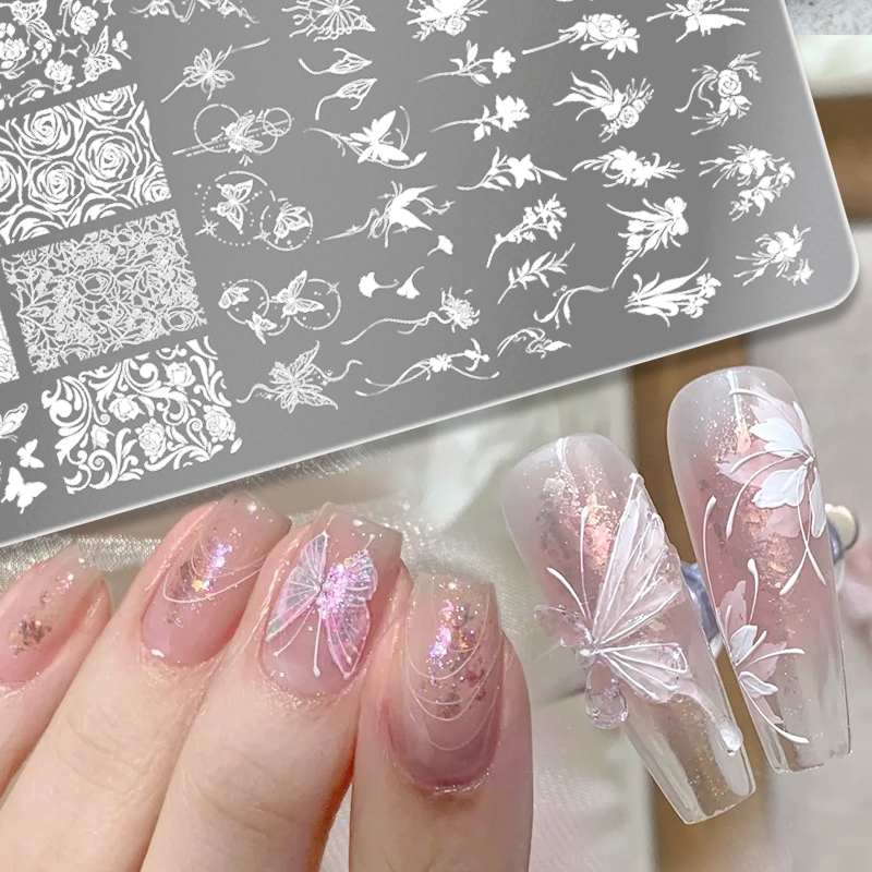 BORN PRETTY Foglie Fiore Nail  - 3D Printing Templates Free recensione e prezzo