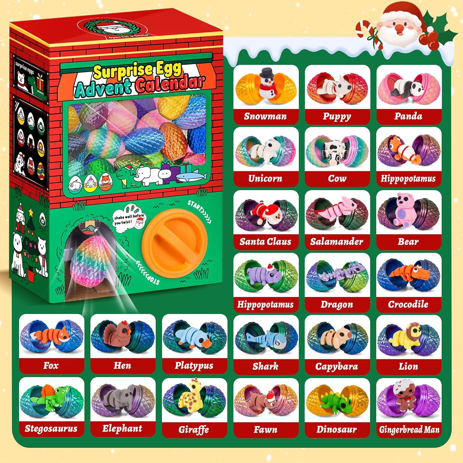 24 Pezzi Uova Sorpresa Stampat - 3D Printing Fidget Toys recensione e prezzo