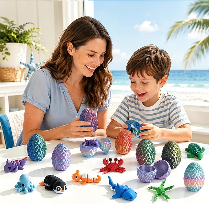 24 Pezzi Uova Sorpresa Stampat - 3D Printing Fidget Toys recensione e prezzo